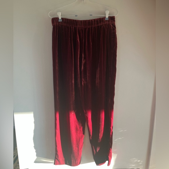 Madewell Velvet Festive Holiday Pants - Picture 3 of 5